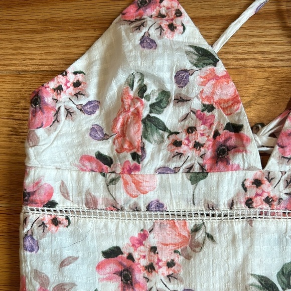 Zara Floral Halter Crop Top - Picture 3 of 6